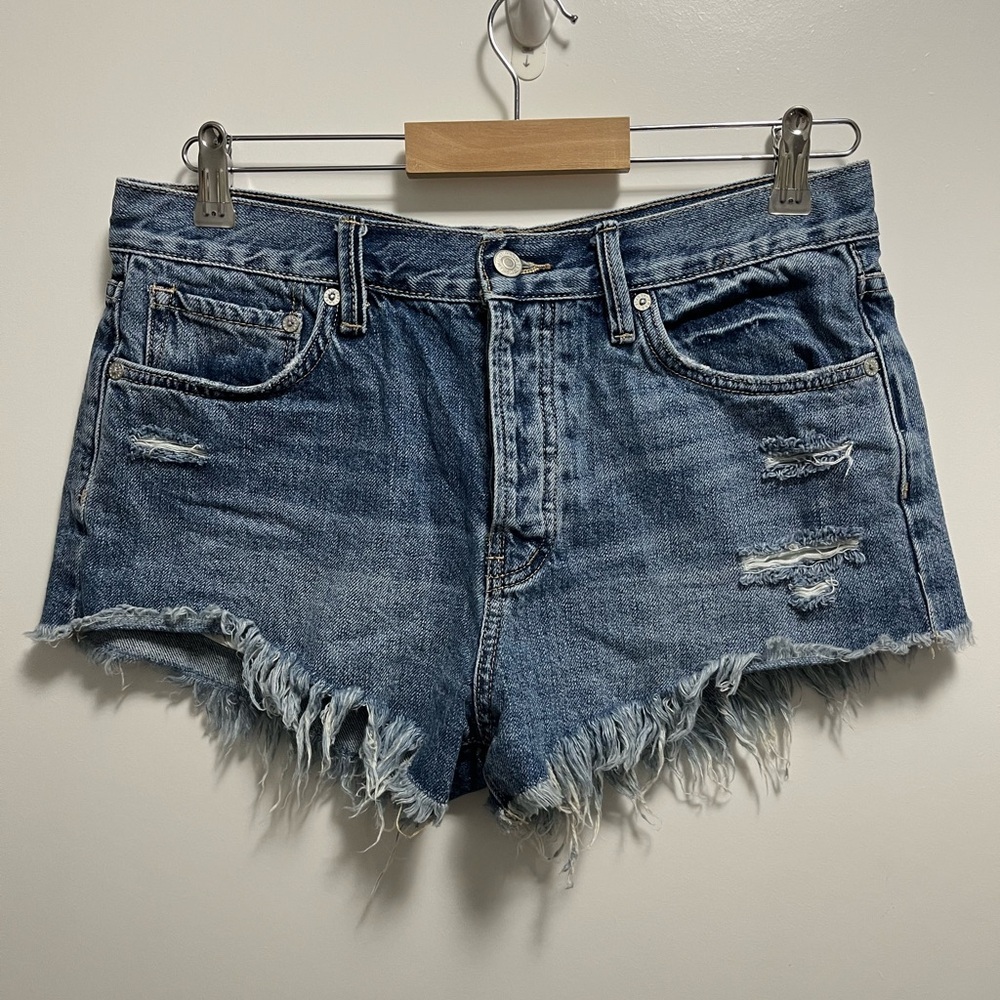 Free People We The Free Women’s Distressed Denim Shorts Size 27
